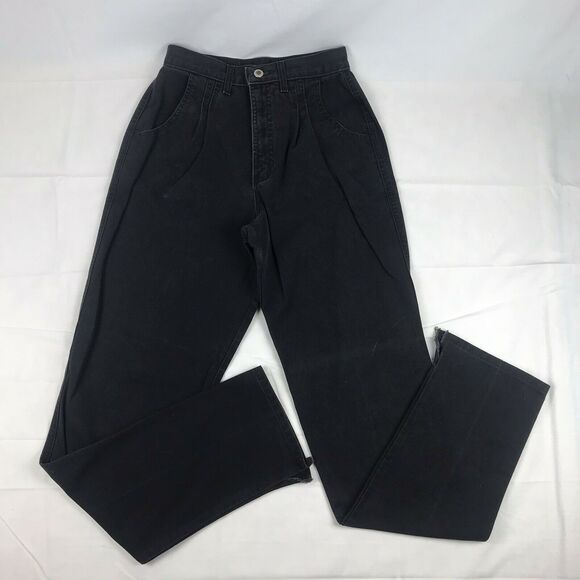 Vintage Rockies Black High Rise Straight Leg Jeans Size 7/8‎